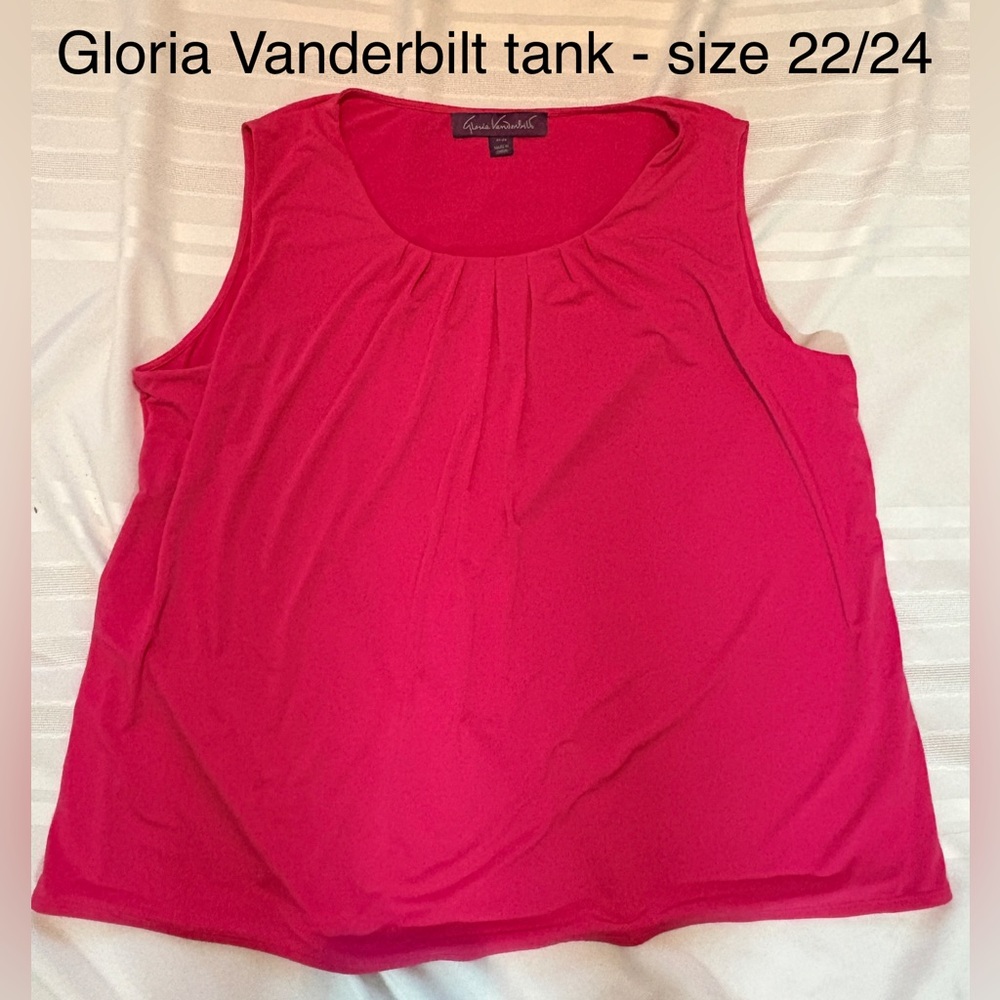 Gloria Vanderbilt Fuchsia Tank Top